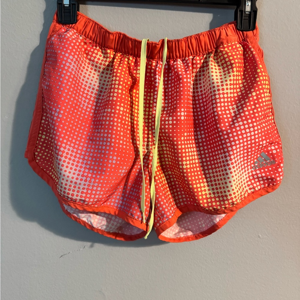 Adidas Women's Vibrant Orange Athletic Shorts